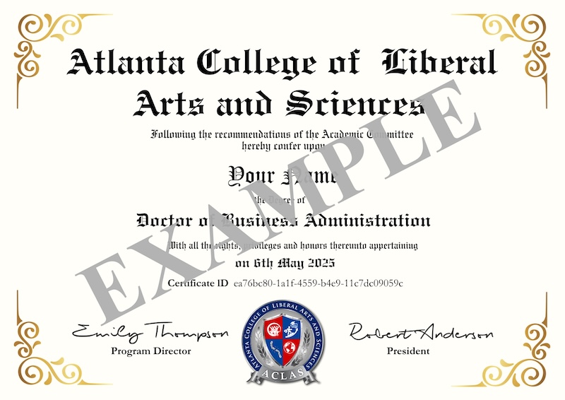 certificate sample